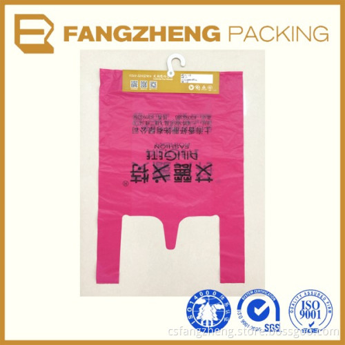 China Manufacture bags with logo/Colorful HDPE t shirt bag/ Print Hdpe Plastic T Shirt Bags with Gusset